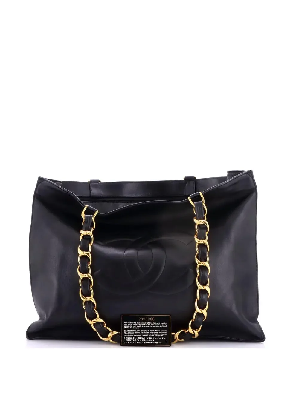 Chanel Vintage Cc Chain Tote Lambskin #321060C35B